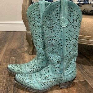 Old Gringo Turquoise Boots - size 7 EUC